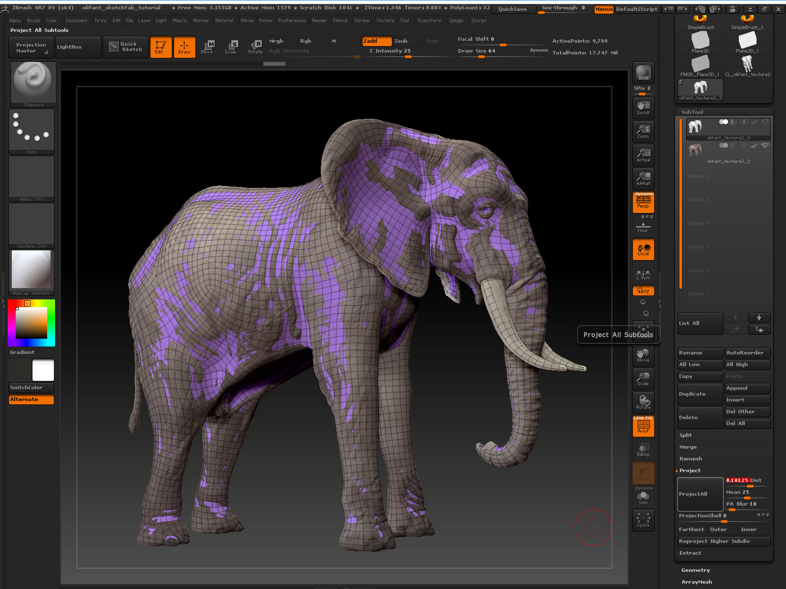 how to copy part of a model in zbrush