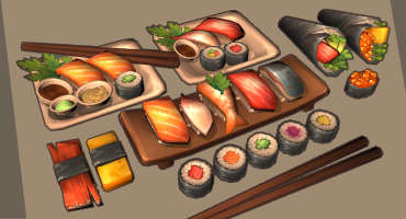 sushi 3d