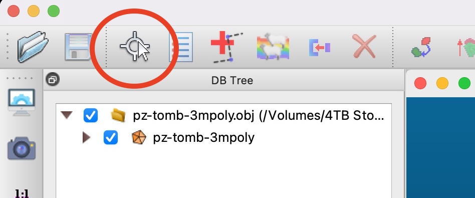 CloudCompare point picking tool image