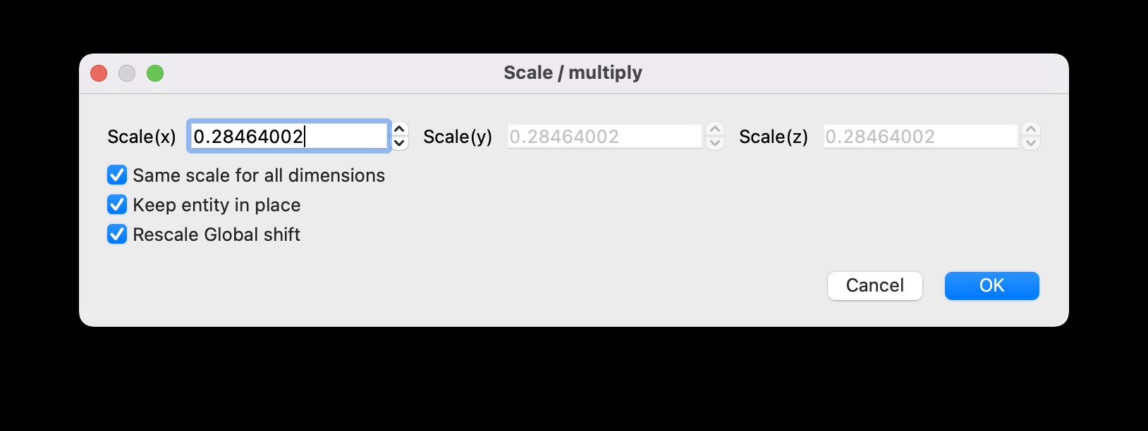 CloudCompare scale-multiply image
