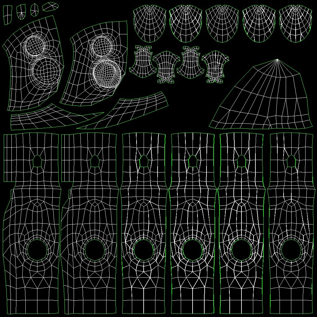 bug butcher caterpillar uvs image