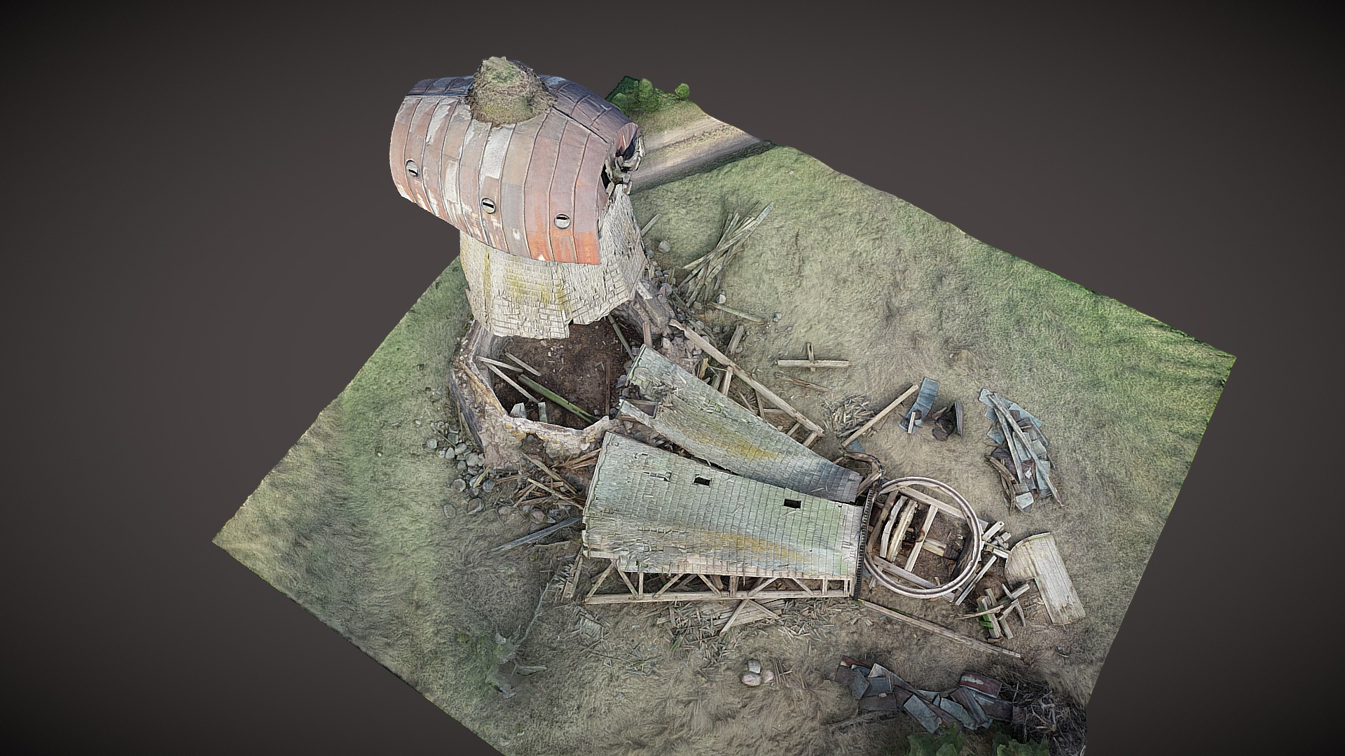 Pakapinė (Lukštai) windmill 3D